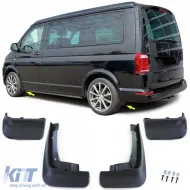 image-55-Schmutzfänger-Set vorne und hinten schwarz geeignet für VW Bus T5 T5.1 T6 T6.1 ab 03