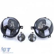 Schwarze klare Scheinwerfer + Blinker geeignet für VW Lupo 98-05-image-6194303