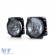 Schwarze klare Scheinwerfer mit Rauchglas, geeignet für VW Golf 2 83-91-image-6194498