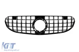image-17-Schwarze Lackierung GT-Typ Kühlergrill geeignet für Offroad-Paket des Mercedes GLC SUV X253, GLC Coupe C253 2019-2022