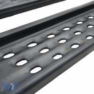 Schwarze perforierte Trittbretter geeignet für Ford Ranger T6 T7 T8 T9 einschließlich Raptor-image-6202644