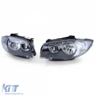 Schwarze Scheinwerfer H7 H7 Paar geeignet für BMW E81 E82 E87 E88 ab 04-image-6190388