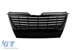 image-26-Schwarzer Grill ohne Emblem geeignet für VW Passat 2005-2010 ohne Löcher für Parksensoren