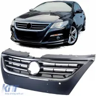 image-35-Schwarzer Kühlergrill mit Chromleisten, geeignet für VW Passat CC 2008-2012