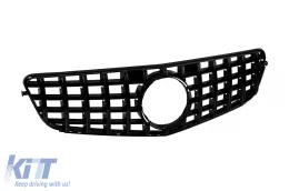 Schwarzer Lack GT-Typ Kühlergrill geeignet für Mercedes C-Klasse W204 Limousine, Kombi, Coupé 2007-2014-image-6145896