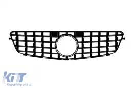 Schwarzer Lack GT-Typ Kühlergrill geeignet für Mercedes C-Klasse W204 Limousine, Kombi, Coupé 2007-2014-image-6145897