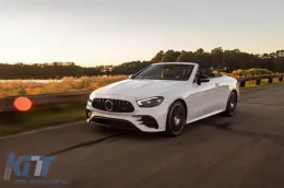 Schwarzer Lack GT-Typ Kühlergrill geeignet für Mercedes E-Klasse W213 Limousine, S213 Kombi, C238 Coupé, A238 Cabrio A Design Sportlinie & Avantgarde, E53 A Design nach 2020 mit Öffnung für Kamera-image-6265574