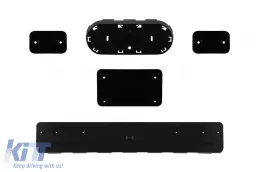 Schwarzer Lack RS-Typ Kühlergrill geeignet für Audi A3 Hatchback, Sportback, Cabriolet 2009-2012 mit Öffnungen für Parksensoren-image-6132331