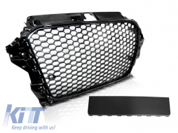 Schwarzer Lack RS-Typ Kühlergrill geeignet für Audi A3 2012-2016-image-6145504