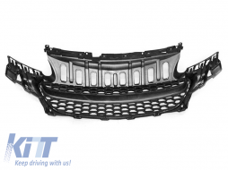Schwarzer mattschwarzer OPC-Typ Kühlergrill geeignet für Opel Corsa E 2014-2019-image-6146980