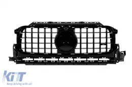 Schwarzes Lack-Frontstoßstangen-Kit Typ W465 geeignet für Mercedes G-Klasse W464 nach 2018 mit PDC, Kühlergrill, Scheinwerfereinfassungen, Kotflügelverbreiterungen.-image-6164072