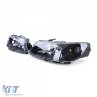 Schwarzes Paar Klarglas-Scheinwerfer geeignet für Peugeot 306 ab 97-image-6194539