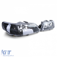 Schwarzes Paar Klarglas-Scheinwerfer geeignet für Peugeot 306 ab 97-image-6194540