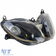 Schwarzes Scheinwerfer E-zugelassen Neu, geeignet für Yamaha XP 500 TMAX 2001-2007-image-6259073