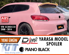 Scirocco Batman Style Spoiler Piano Black ABS / 2008-2014