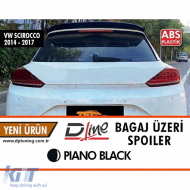 Scirocco Osir Rear Spoiler Piano Black ABS / 2014-2017