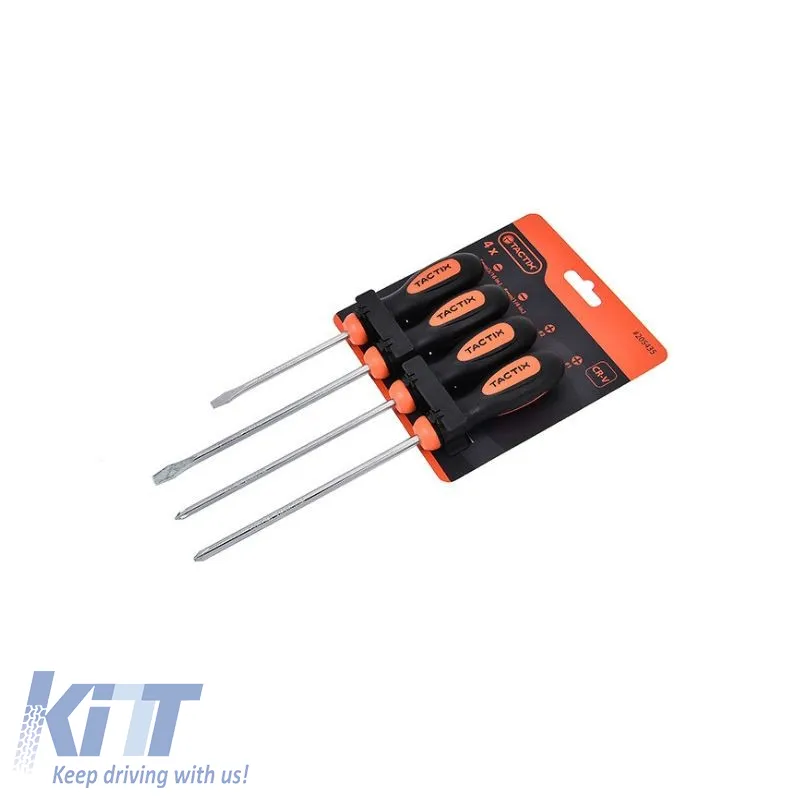 Screwdrivers Tactix 205435 Set 4 Pcs