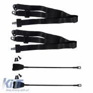 Seat Belt 3 Points With Crutch 55cm Auto GS 20604 4 Pieces