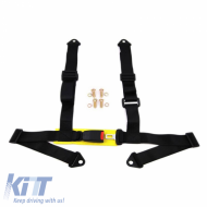 Seat Belt 4 Points Black Color 1 Pc