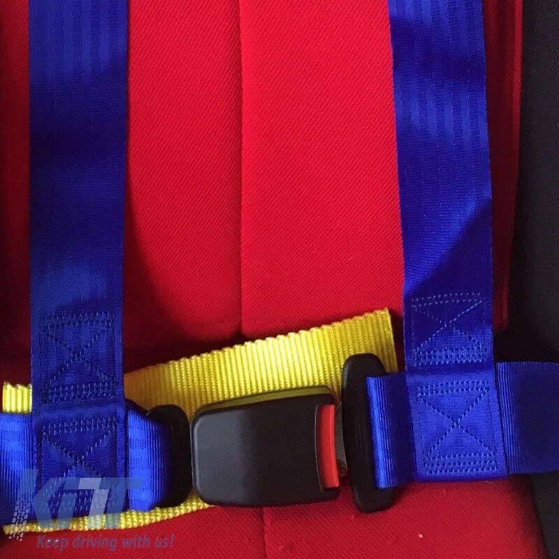 Seat Belt 4 Points Blue Color 1 Pc