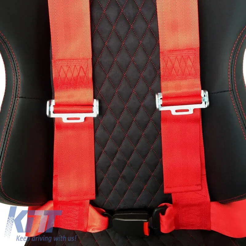 Seat Belt 4 Points Red Color 1 Pc