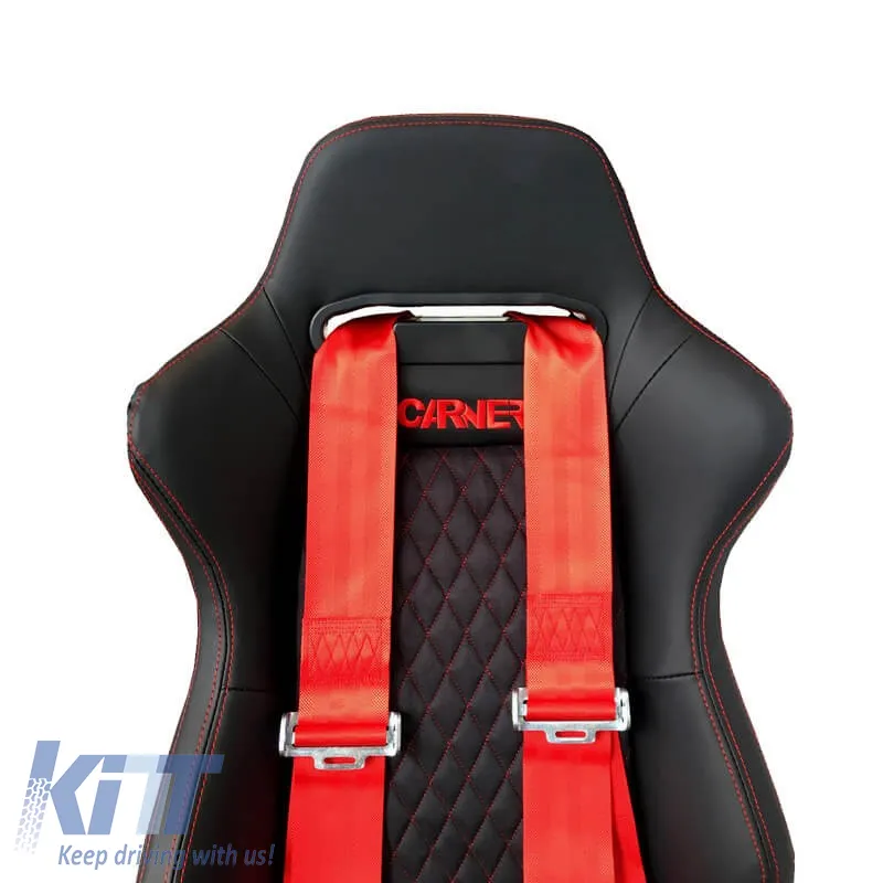 Seat Belt 4 Points Red Color 1 Pc