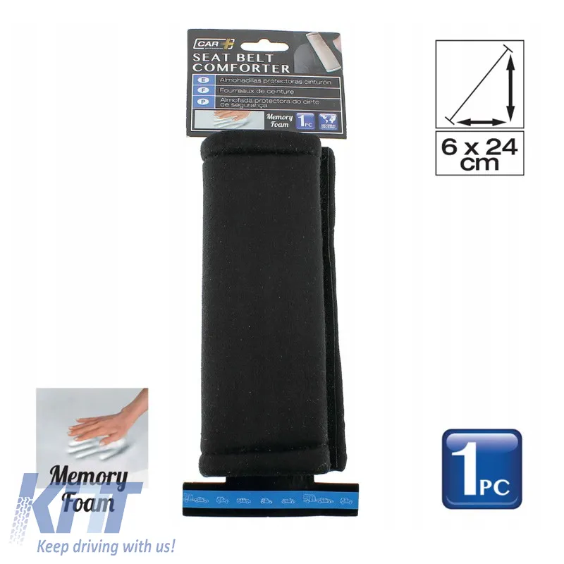 Seat Belt Cover Black 1 Pc MBELT01