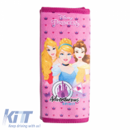 Seat Belt Cover suitable for Princesses Cinderella-Belle-Sleeping Beauty ''Adventures Spirit'' Velvet Pink 1 Piece