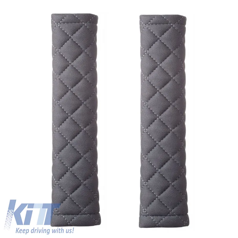 Seat Belt Cover suitable for Swiss 26x6.3cm Gray With Gray Seam 2 Pcs CSΡ2400