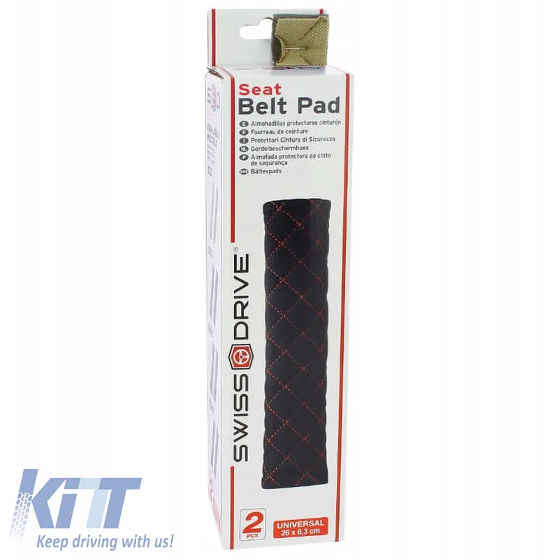 Seat Belt Cover Swiss 26x6.3cm Beige With Beige Seam 2 Pcs CSP2100
