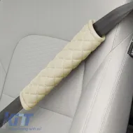 Seat Belt Cover Swiss 26x6.3cm Beige With Beige Seam 2 Pcs CSP2100-image-6316736