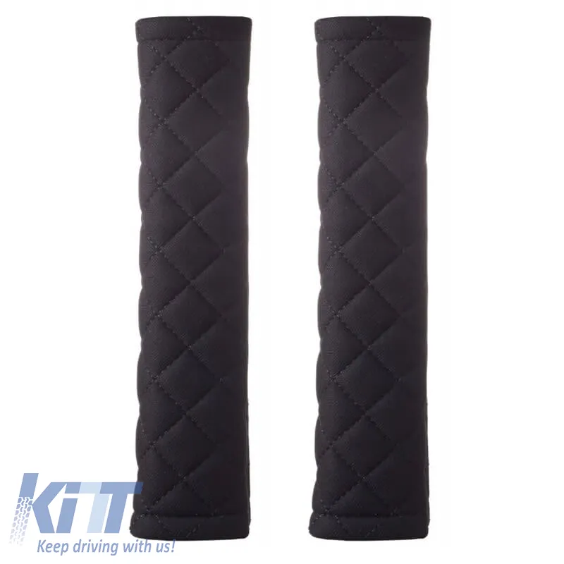 Seat Belt Cover Swiss 26x6.3cm Black With Black Seam 2 Pcs CSΡ2200