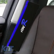 Seat Belt Cover Type-R Black / Blue 2 Pcs-image-6304334