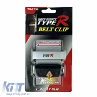 Seat Belt Stopper Silver Type-R TR-2538 2 Pcs-image-6302966