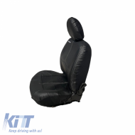 Seat Covers Bossi Imperial Universal Leather Front / Rear Set 11 Pieces Black 6332