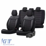 image-48-Seat Covers Otom Comfortline Design Universal Sued / Rachel / Artificial Leather Front / Rear Set 11 Pieces Black CMF-209