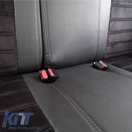 Seat Covers Otom Custom Fit Suitable for Dacia Duster 2018-2021 Sued / Rachel / Artificial Leather Front / Rear Set 15 Pieces Black 34015_ONKY_LD