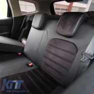 Seat Covers Otom Custom Fit suitable for Dacia Duster 2018-2021 Sued / Rachel / Artificial Leather Front / Rear Set 15 Pieces Black 34015_ONKY_LD