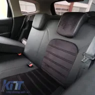 Seat Covers Otom Custom Fit suitable for Dacia Duster 2018-2021 Sued / Rachel / Artificial Leather Front / Rear Set 15 Pieces Black 34015_ONKY_LD-image-6315235