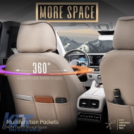 Seat Covers Otom Inspire Design Universal Full Artificial Leather Front / Rear Set 11 Pieces Beige INS-3509