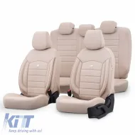 image-11-Seat Covers Otom Inspire Design Universal Full Artificial Leather Front / Rear Set 11 Pieces Beige INS-3509