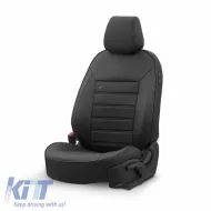 Seat Covers Otom Premium Design Universal Full Artificial Leather Front / Rear Set 11 Pieces Black PRM-101-image-6315197