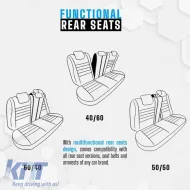 Seat Covers Otom Premium Design Universal Full Artificial Leather Front / Rear Set 11 Pieces Black PRM-101-image-6315205