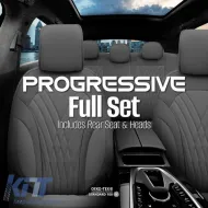 Seat Covers Otom Progressive Design Universal Full Synthetic Leather Front / Rear Set 11 Pieces Gray ΡRG-103-image-6316925