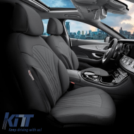 Seat Covers Otom Progressive Design Universal Full Synthetic Leather Front / Rear Set 11 Pieces Gray ΡRG-103