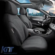 Seat Covers Otom Progressive Design Universal Full Synthetic Leather Front / Rear Set 11 Pieces Gray ΡRG-103-image-6316926