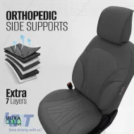 Seat Covers Otom Progressive Design Universal Full Synthetic Leather Front / Rear Set 11 Pieces Gray ΡRG-103-image-6316928