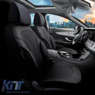Seat Covers Otom Progressive Design Universal Full Synthetic Leather Front / Rear Set 11 Pieces Black PRG-101-image-6317682