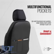Seat Covers Otom Progressive Design Universal Full Synthetic Leather Front / Rear Set 11 Pieces Black PRG-101-image-6317689