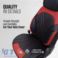 Seat Covers Otom Progressive Design Universal Full Synthetic Leather Front / Rear Set 11 Pieces Black / Red ΡRG-104-image-6317699